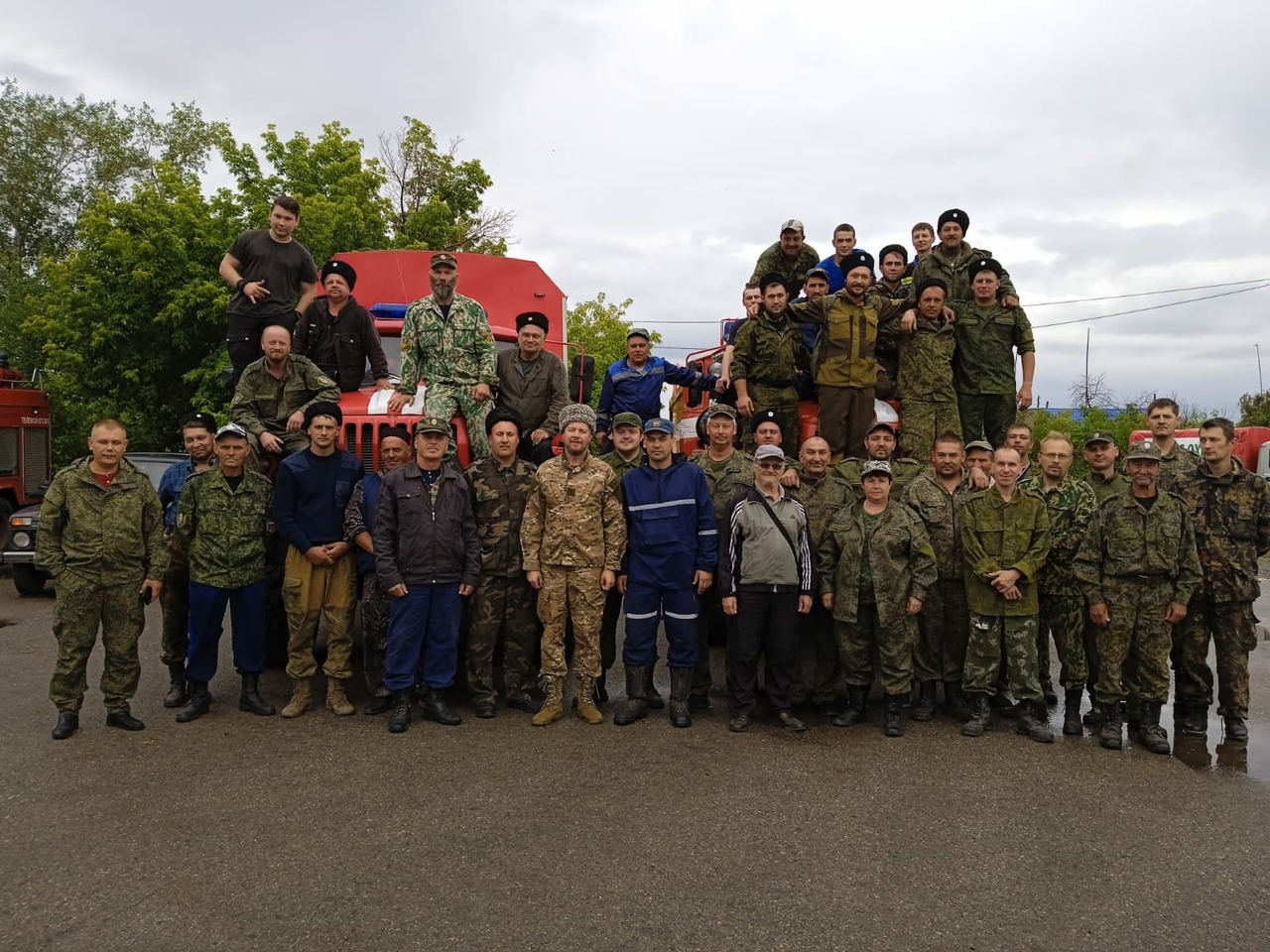 Казаки тушат пожары в Челябинской области